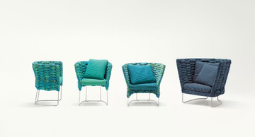 AMI - Sled base fabric armchair by Paola Lenti - view 3